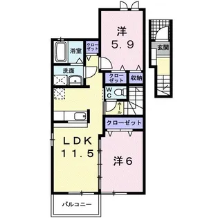 フレ-シュフラン I【2階】の間取り