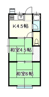 山田コーポ【2階】の間取り