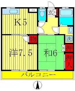 メゾン関場1【3階】の間取り