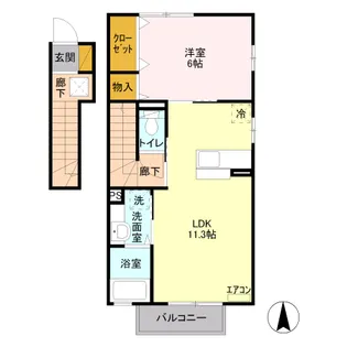 セジュール山口 5番館【2階】の間取り