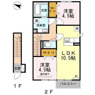 ジュネス アビタシオン【2階】の間取り
