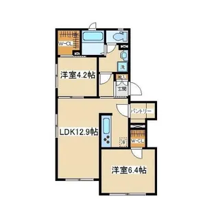 エルミタージュ桜上水【1階】の間取り