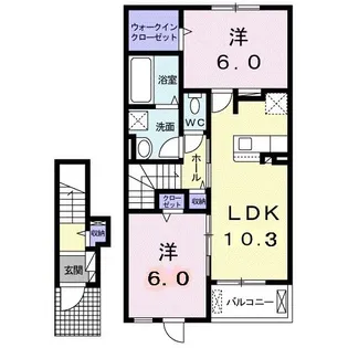 ソル パティオ【2階】の間取り