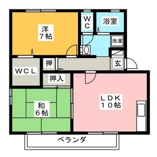 エスポワールシェモアC【2階】の間取り