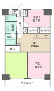 ルミエール多摩川【6階】の間取り