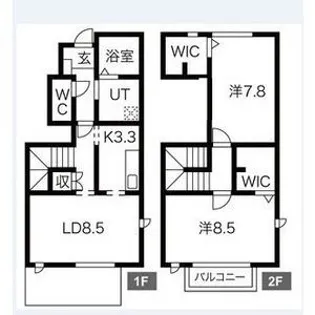 PLUMTREE弐番館(プラムツリーニバンカン)【1階】の間取り