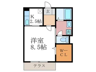 カーサフェリス【1階】の間取り