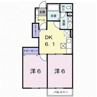 フィオーレII【1階】の間取り