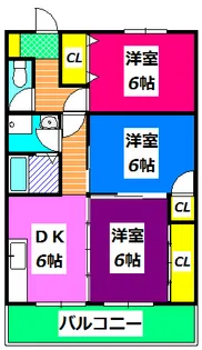 MハイツJJ【2階】の間取り