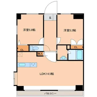 東仙台ガーデンハイツIII【1階】の間取り