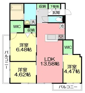 エスプリ ド ルア【2階】の間取り