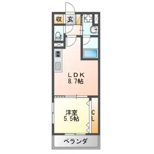 セイワコート羽曳野【2階】の間取り
