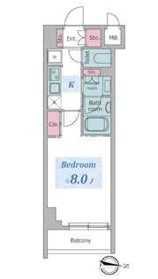 ジニア深川住吉【6階】の間取り
