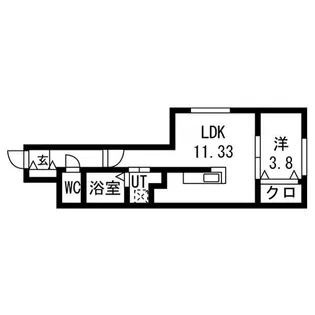 GranLuz大谷地(グランルース大谷地)【4階】の間取り