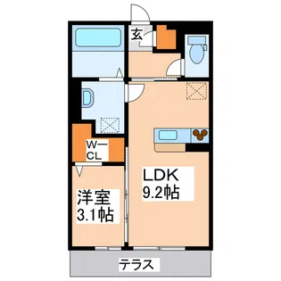 クラベール【2階】の間取り
