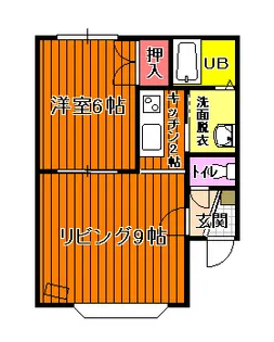 コーポイケダA【1階】の間取り