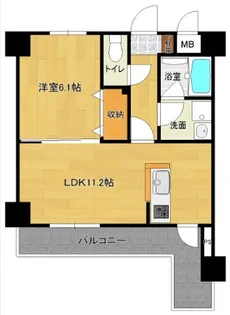 プランドール黒石【6階】の間取り