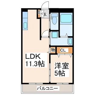 サンクチュアリ古町【2階】の間取り