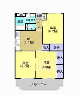 フレンドリーヒルA棟【2階】の間取り