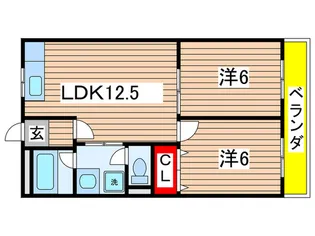 森山ハイツ【3階】の間取り