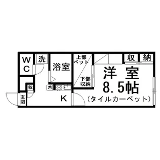レオパレス鳥取南【2階】の間取り