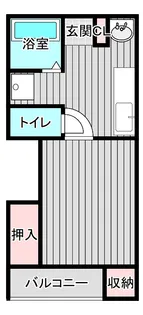 ハピネスルーム1【2階】の間取り