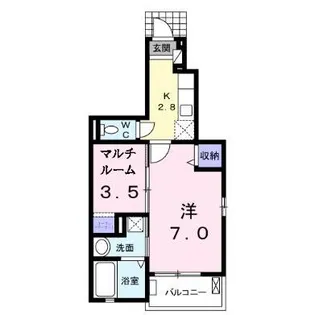 サンシャイン三ノ宮【1階】の間取り