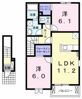 エー エンジェル【2階】の間取り