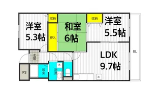 ルミネノヴァ菊田【4階】の間取り