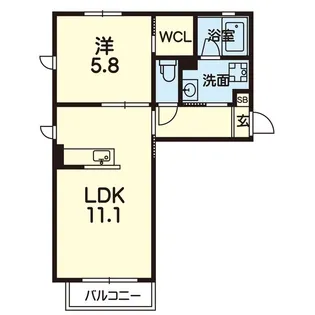 サンハイツタンゴ【1階】の間取り