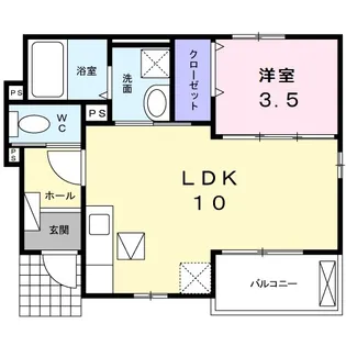 サンセールヤマビコ【1階】の間取り