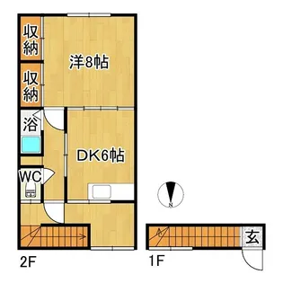 城南ハイツ【2階】の間取り