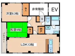 ヨシミツビル【5階】の間取り