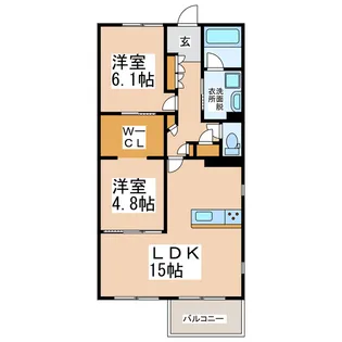 Casa Fuji(カーサフジ)【3階】の間取り