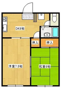 サニーハイツわし崎B【2階】の間取り