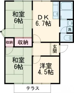 熊本県熊本市南区田迎2【アパート】の間取り