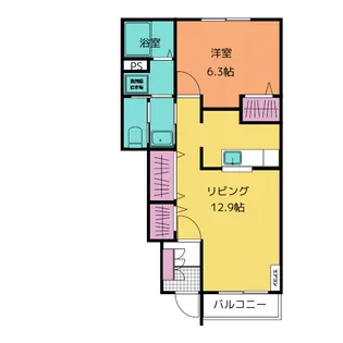 花メゾンC【1階】の間取り