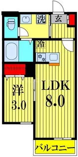 ガーデンヒルズ流山【1階】の間取り