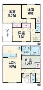 千葉県千葉市中央区川戸町【一戸建】の間取り