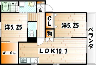 アーバンメゾン北方 B棟【1階】の間取り
