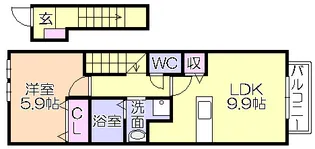 ジェルメ千本杉【2階】の間取り