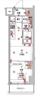 ハーモニーレジデンス山手サウス大塚【4階】の間取り