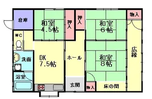 福岡県直方市大字植木【一戸建】の間取り