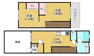大阪府大阪市鶴見区放出東1【アパート】の間取り