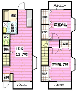 広島県広島市安芸区船越4【一戸建】の間取り