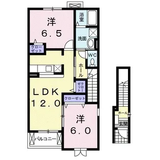 サンフラワーA【2階】の間取り