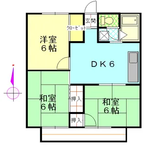 メゾンアルベール【1階】の間取り