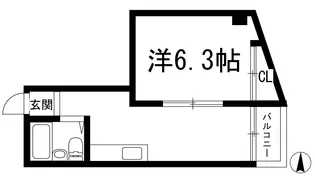 パークプラザビル池田【4階】の間取り