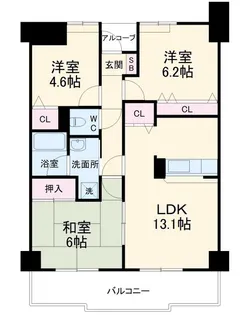サニーコート壱番館【2階】の間取り