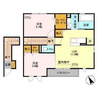 ウィット デセール【2階】の間取り